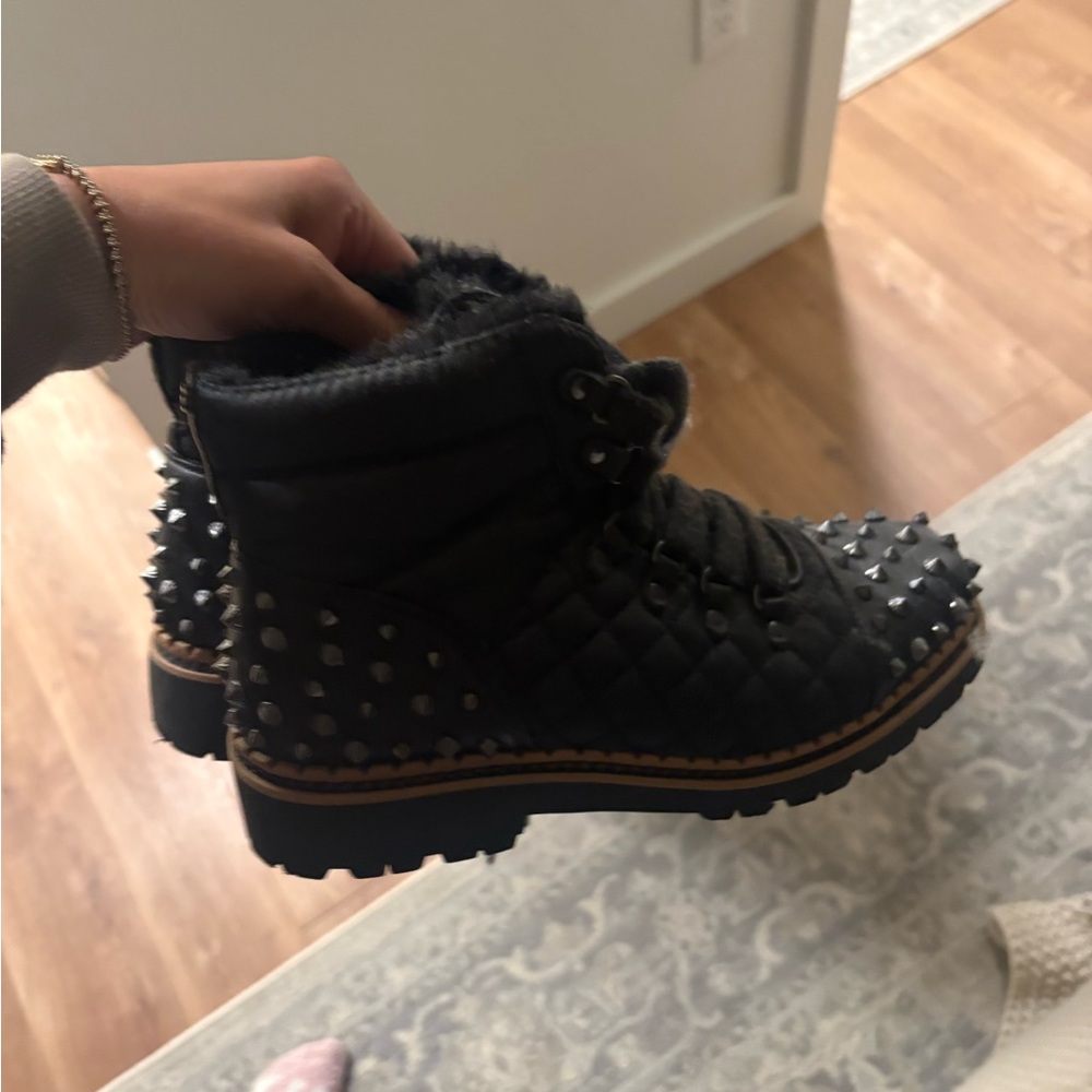 Sam Edelman Black Studded Winter Boots